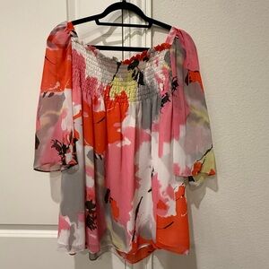 NWT Ladies Floral Flowey Top Studio JFR X-large